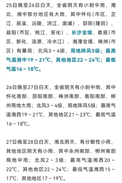 湖南未来15天天气，阴雨开局，下旬有望回暖